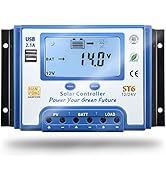 20A Solar Charge Controller 12V/24V Automatic Voltage Recognition Solar Panel Charging Discharge ...