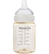 Mombella PPSU Baby Bottles 6oz/180ml – Anti-Colic Breastfeeding Bottle with Slow Soft Silicone Ni...