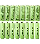 GSUIVEER 1.2V Ni-Mh AA 600mAh Rechargeable Batteries for Outdoor Solar Garden Lights (16 Pack AA)