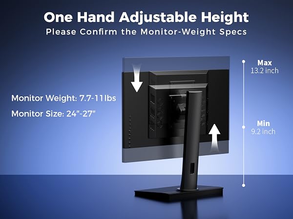 Monitor Stand for Monitor Weight 7.7-11lb, 24-27?