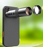 MIAO LAB 10X Telephoto Lens &amp; 200mm Macro Lens, 2-in-1 Aluminum Phone Camera Lens Kit with Univer...