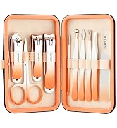 Manicure Set, 10 pcs High-Carbon Steel Nail Clippers Set, Portable Mini Manicure and Pedicure Kit...