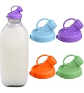 Silicone Glass Bottle Replacement Caps,48mm Diameter Pour Spout Lids, Replacement Lids Fit Stanpa...