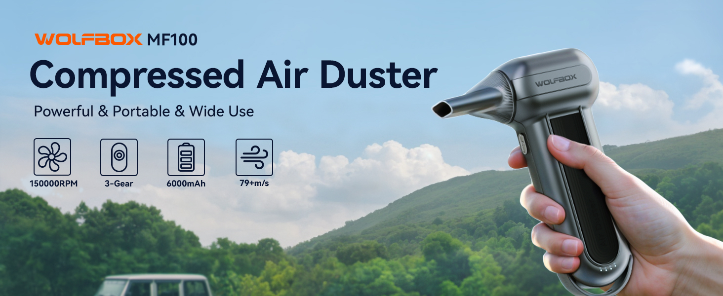 wolfbox compressed air duster, compressed air, air duster