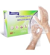 GENERALCARE 100PCS Disposable Plastic Gloves Food Handling Service Gloves Disposable For Cooking