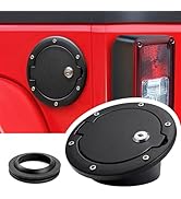 Gas Cap Cover for Jeep Wrangler 2007-2018 JK Unlimited Rubicon Sahara, Jk Wrangler Fuel Door Lock...