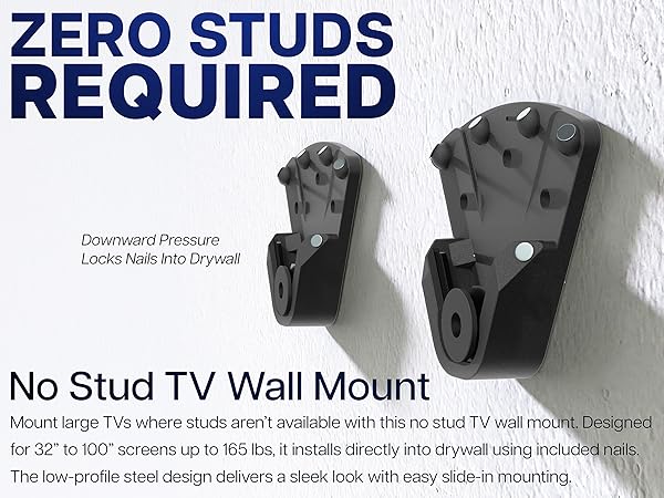 no stud tv mount drywall tv mount 100 inch tv wall mount low profile tv bracket large tv mount