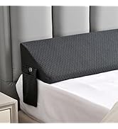 King Size Wedge Pillow for Headboard Gap Filler Nora Pillows Long Plus,Bed Gap(0-8