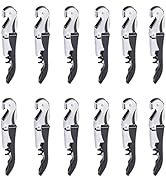 RECUTMS Corkscrew 12 Packs Wine Opener Wine Keys Bulk Stainless Steel Fold Beer or Bottle Opener ...