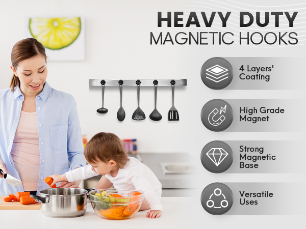 Features of Neosmuk black magnetic hooks with steel tube.