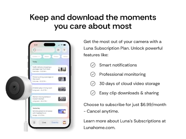 WiFi Indoor Cameras for Home Security with ChroMax Al Color Night Vision Person Motion Detection
