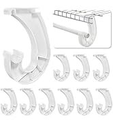 ELFULLY 10 Pcs Hanging Closet Rod Support, Plastic Closet Rod Brackets for Hanging Clothes, 3/4 W...