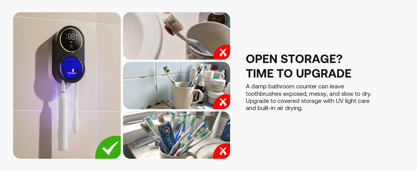 tooth brush holder for bathroom