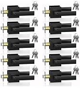 DSJJBLL Matte Black Door Handle Heavy Duty, Keyed Alike Entry Door Lever, Door Knobs with Lock an...