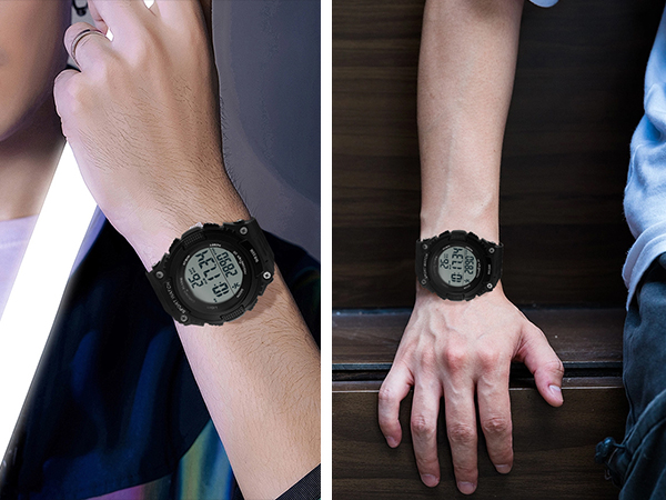 Unisex Pedometer Watches Military Multifunctional