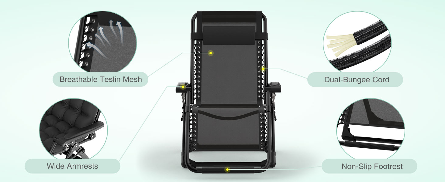 zero gravity lounge chair outdoor recliner chair anti gravity chair for patio lawn outdoor camping