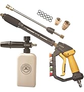 GDHXW Adjustable Length High Power Washer Gun 5000PSI,with Foam Cannon and Pressure Washer Gun Ac...