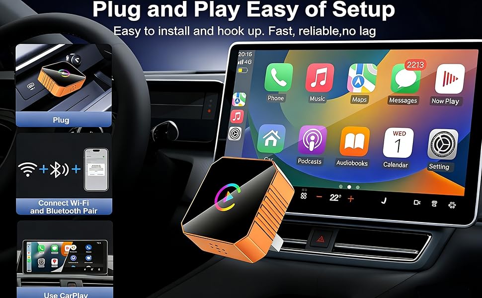 wireless carplay adapter for android;wireless android auto