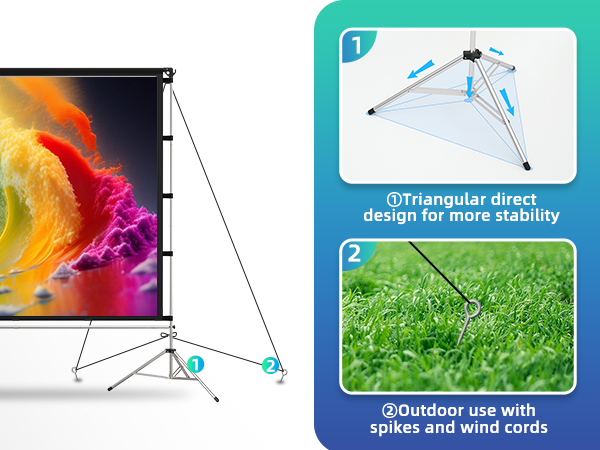 Portable Projector Screen with Stand