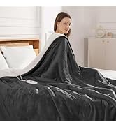 Electric Throw Blanket 50''x60'' Heated Throw, ETL Certified Heat Blankets Electric with 5 Heatin...