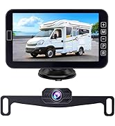 YIMU Car Backup Camera for Truck 7? monitor AHD 2K Front Rear View Camera for car,USB Powered Plu...