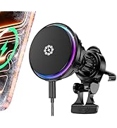 for MagSafe Car Mount Charger, [TEC &amp; Fan Cooling] 15W Fast Charging Magnetic Wireless Car Charge...