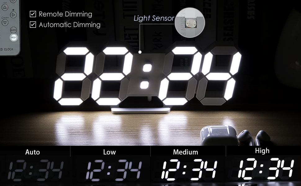 KOSUMOSU LED Digital Wall Clock