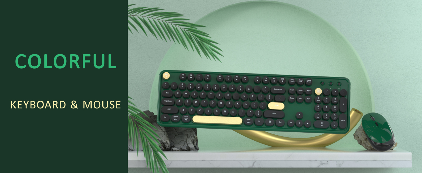 colorful keyboard and mouse wireless