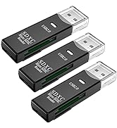 USB SD Card Reader for PC, 3 Packs Micro SD Card to USB Adapter, Card Reader for Camera Memory Ca...