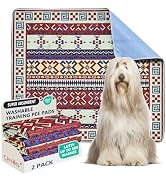 Qeils Washable Pee Pads, Reusable Puppy Pads Super Absorbent Leakproof Dog Training Pads, Non-Sli...
