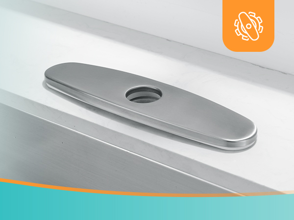 Stainless faucet plate
