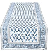 CPC Cotton Table Runner 16x108 Inch Block Printed Long Fall Table Runner for Dining Table, Card T...