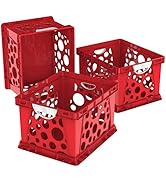 Storex Premium File Crate with Molded Handles – Letter and Legal Document and Folder Storage, Cla...