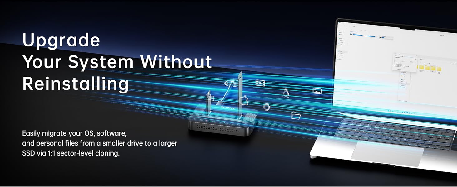 1:1 Sector-Level Clone Tool for Migrating Windows Operating System to Larger M.2 SSD without Reset