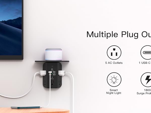Multiple Plug Outlet Extender