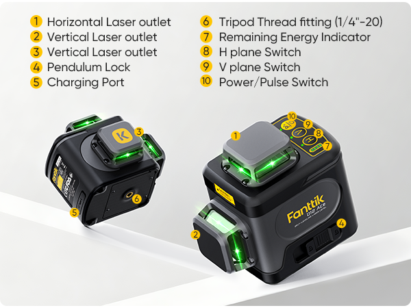 horizontal and vertical laser leveling tool
