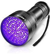 LE UV Flashlight Black Light, 51 LED UV Light Handheld Blacklight, 395nm Detector for Pet Urine, ...