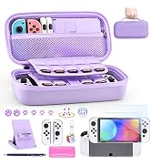 Switch OLED Case- innoAura 18 in 1 Switch Bundle with Switch Case, Switch Game Case, Switch OLED ...