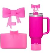 Bow Silicone Protective Stanley Boot for 20/30/40Oz, Bow Straw Cover Topper for Stanley Cup 10mm/...