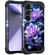Miqala for Galaxy S24 5G Case,Glow in The Dark Three Layer Heavy Duty Shockproof Full Protection ...
