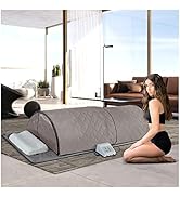 ZONEMEL Personal Infrared Sauna Dome for Home Spa, Two - Stage 360 Degree Complete Coverage Lying...