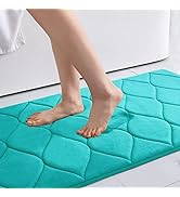 Colorxy Memory Foam Bathroom Rugs, Ultra Soft &amp; Non-Slip Bath Mat, Water Absorbent and Machine Wa...
