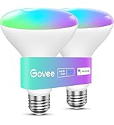 Govee Smart Light Bulbs, 1200 Lumens Dimmable BR30 Bulbs, RGBWW Color Changing Light Bulb, Flood ...