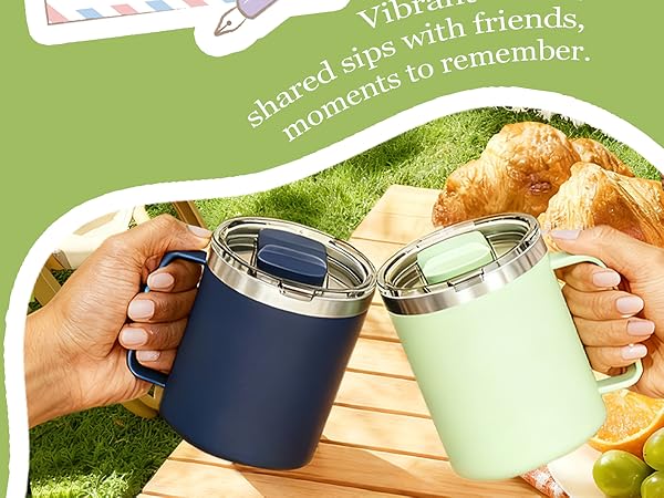 insulated coffee mug with lid