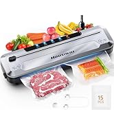 Housiwill Vacuum Sealer, Automatic Food Vacuum Sealer, Vacuum Sealer for Food with 6 Mode, for Dr...