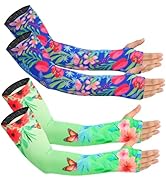 PAMASE Anti-slip Arm Sleeves - Gardening Cooling &amp; UV Sun Protection Cover with Thumb Hole, Outdo...