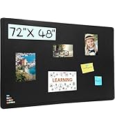 Large Bulletin Board - 72 X 48 inches Cork Board with 30 Pushpin, 6' x 4' Felt Cork Board Notice ...
