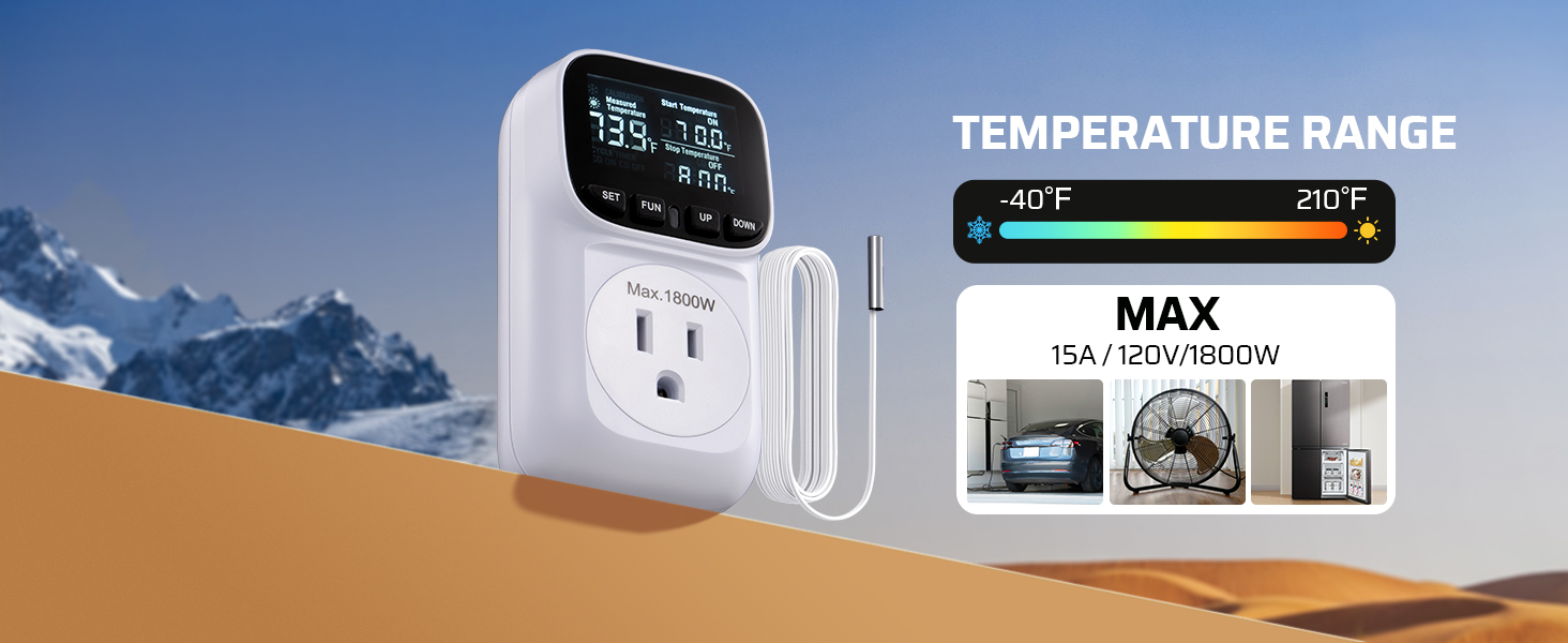 Digital Temperature Controller Thermostat Outlet