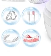 Ultrasonic Retainer Cleaner Machine, Denture Cleaner for Mouth Guard, Night Guard, Aligner, Dentu...