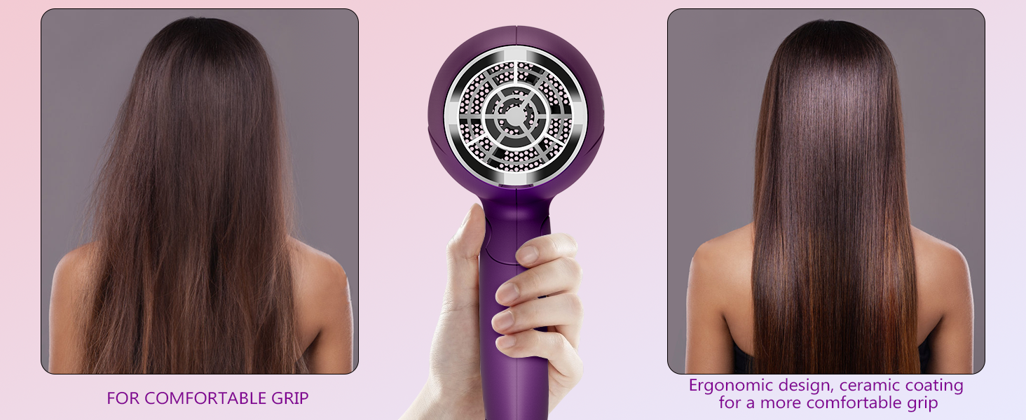 Ergonomic design, ceramic coatingfor a more comfortable grip